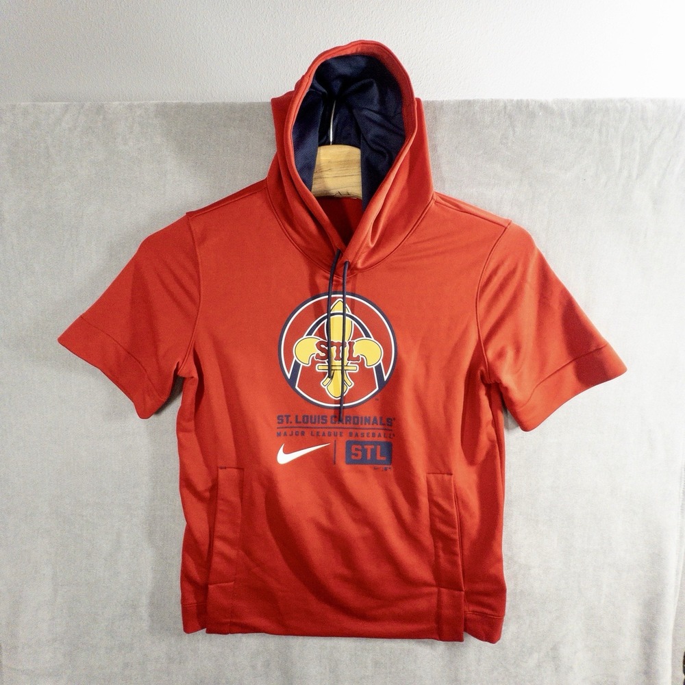 Nike St. Louis Cardinals Hoodie Short Sleeves Mens Medium MLB Baseball